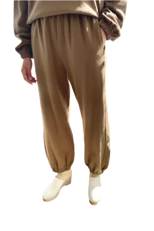 French Terry Balloon Pant in Tobacco