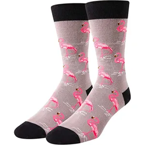 Fun Flamingo Gifts for Men Flamingo Gifts for Him & Guys Who Love Flamingo Cute Men's Flamingo Socks