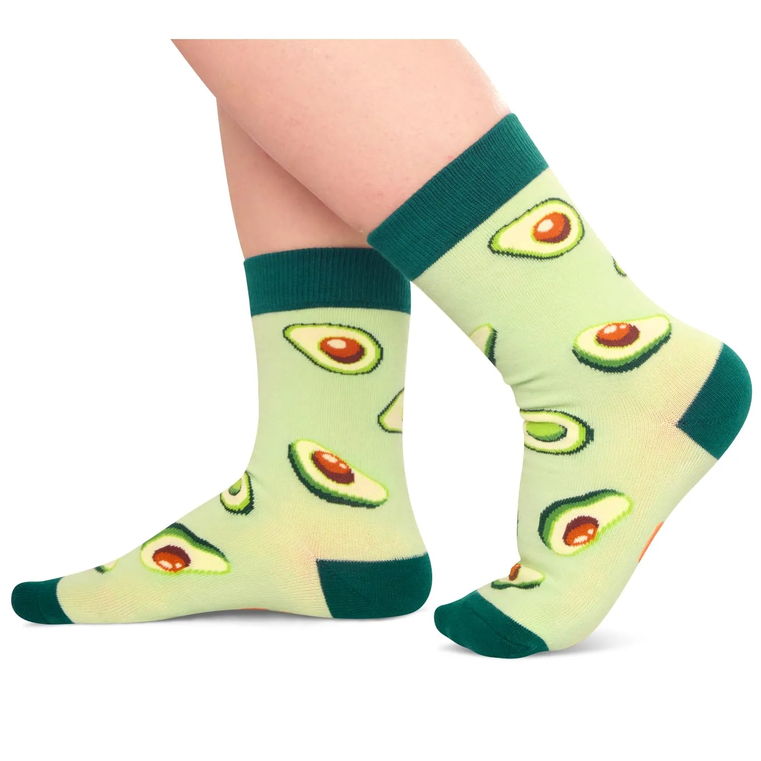 Funny Avocado Gifts for Boys Girls - Novelty Avocado Socks, Fruit Socks for Avocado Lovers, Fun Socks for Kids Teen Boys 7-9 Years, Green