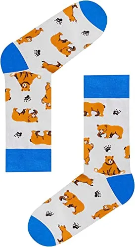 Funny Bear Gifts for Men Who Love Bear, Unique Gifts for Him Men's Bear Socks, Valentines Gifts, Christmas Gifts