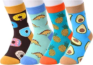 Funny Boys Socks 7-10 Years Boy Food Socks Gifts for Food Lovers, Best Gifts for Your Brother, Son, Grandson On Birthdays, Holidays, Children's Day, Christmas Gifts