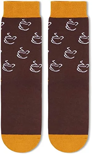 Funny Crazy Socks for Men, Coffee Gifts for Coffee Lovers Coffee Socks with Funny Saying, Drinking Gifts for Men