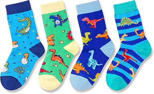 Funny Dinosaur Socks for Boys 7-10 Years Old, Novelty Dinosaur Gifts For Dinosaur Lovers, Children's Day Gift For Your Son, Gift For Brother, Funny Dinosaur Socks for Kids, Boys