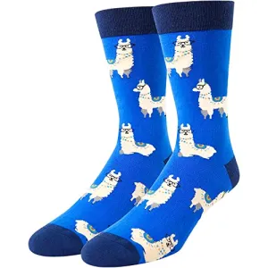 Funny Llama Gifts for Men Who Love Llama, Unique Gifts for Him Men's Llama Socks