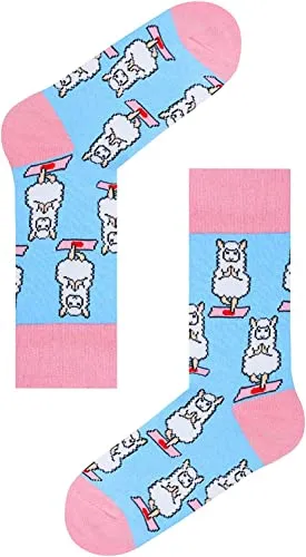 Funny Llama Gifts for Toddler Girls, Gifts for Daughters, Kids Who Love Llama, Cute Llama Socks for Girls, Bathday Gifts for 1-4 Years Old Girls