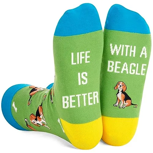 Gender-Neutral Beagle Dog Gifts, Unisex Beagle Dog Socks for Women and Men, Beagle Dog Gifts Animal Socks