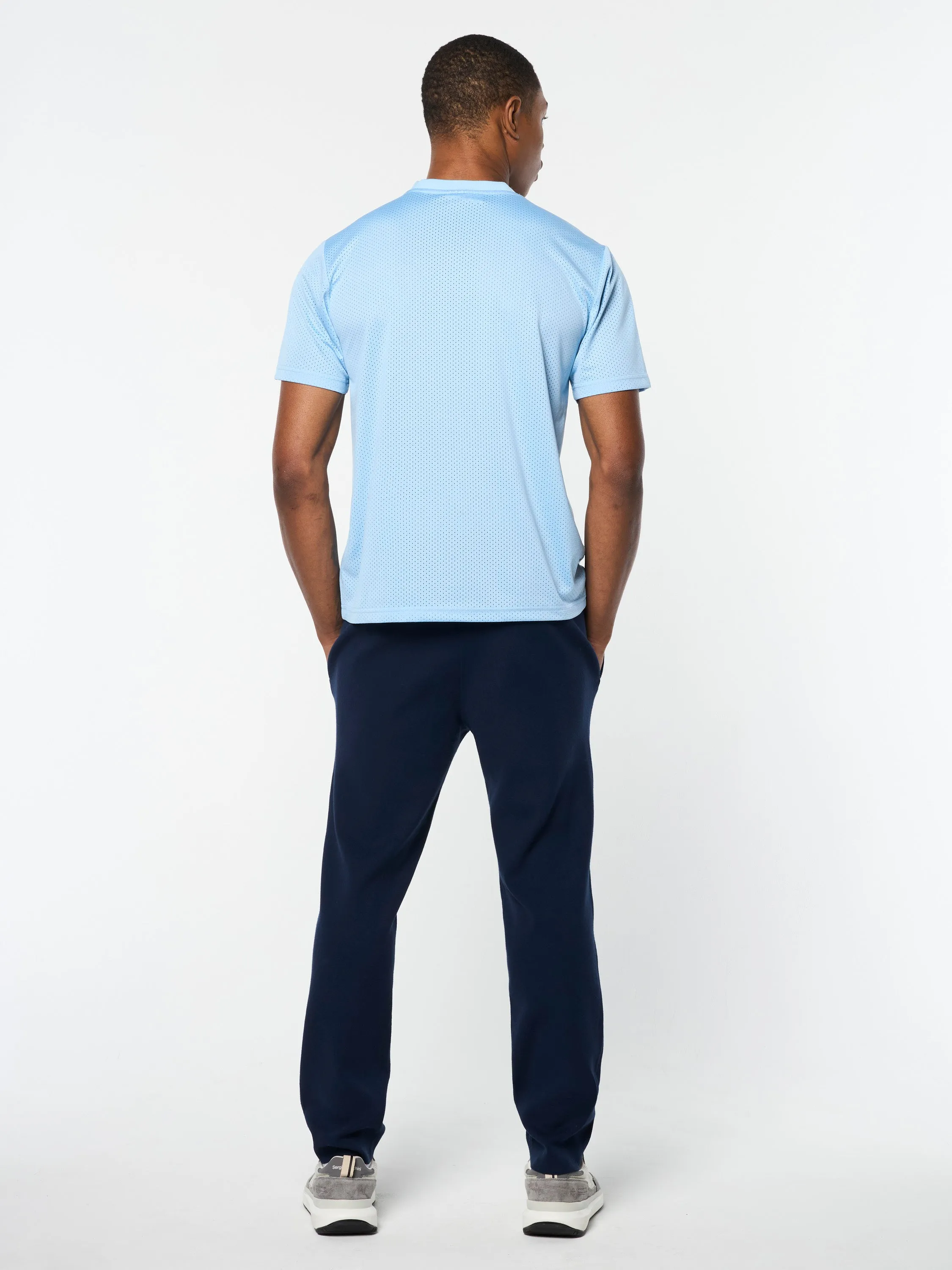 Giacomo Mesh T-Shirt- Dutch Canal/ White