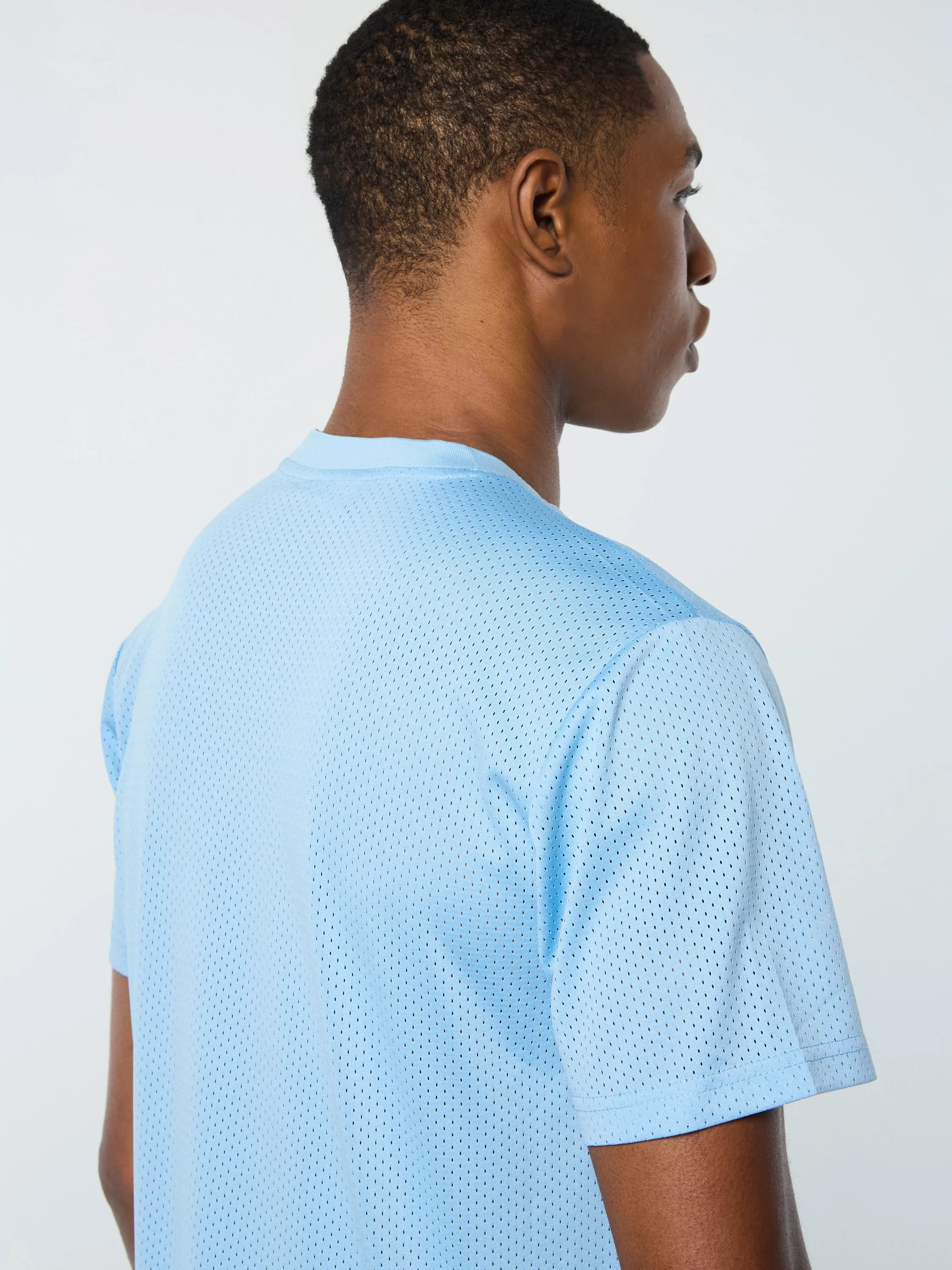 Giacomo Mesh T-Shirt- Dutch Canal/ White