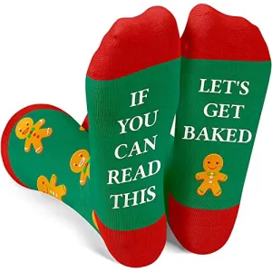 Gingerbread Socks Christmas Socks, Xmas Gifts, Funny Christmas Gifts for Men, Christmas Vacation Gifts, Holiday Gifts, Gingerbread Gift for Him Santa Gift Stocking Stuffer
