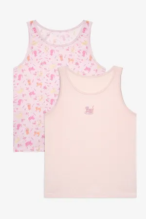 Girl Cute Meow 2-Pack Multicolored Undershirt