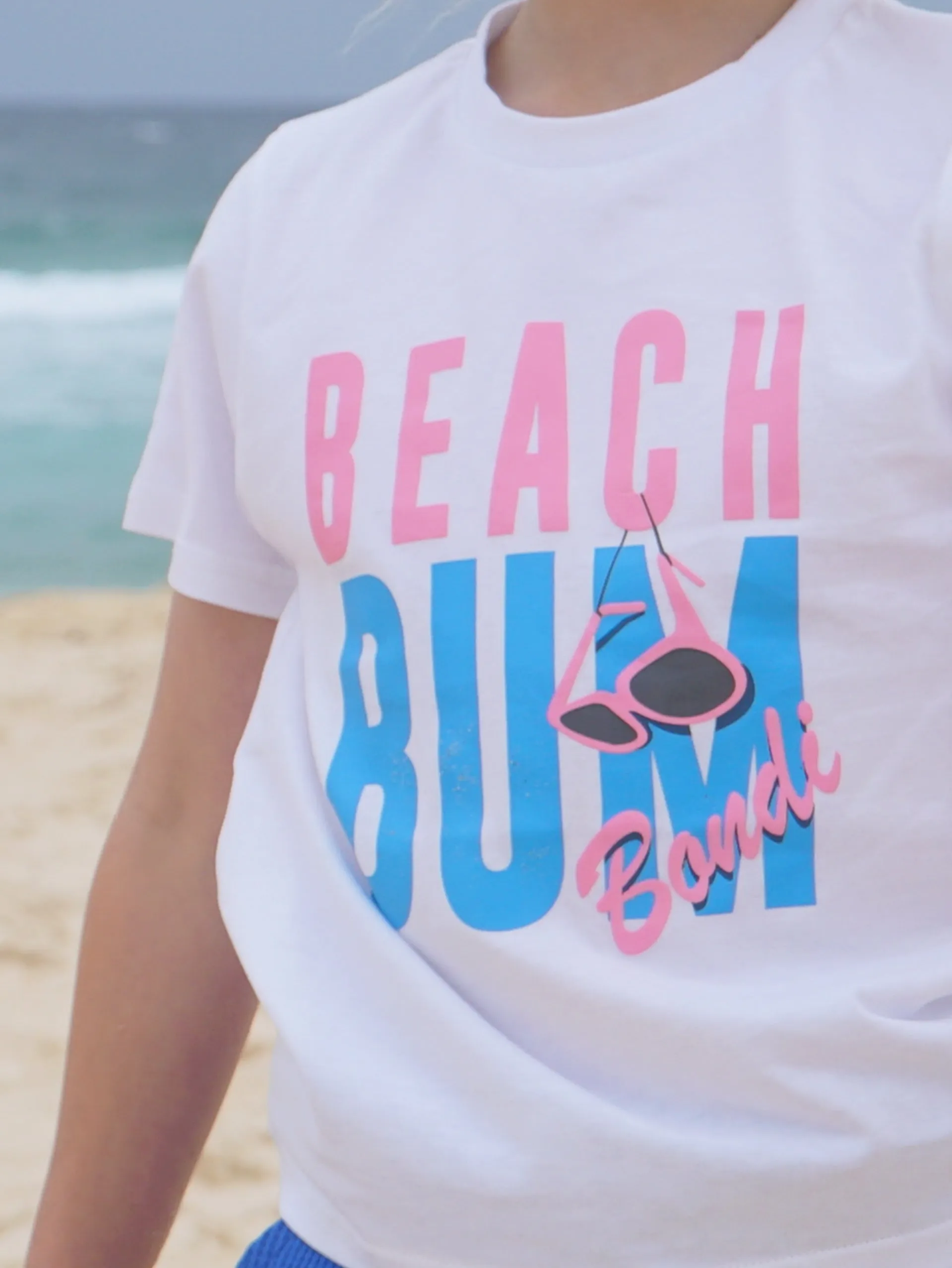 Girl's Beach Bum Tee (White)