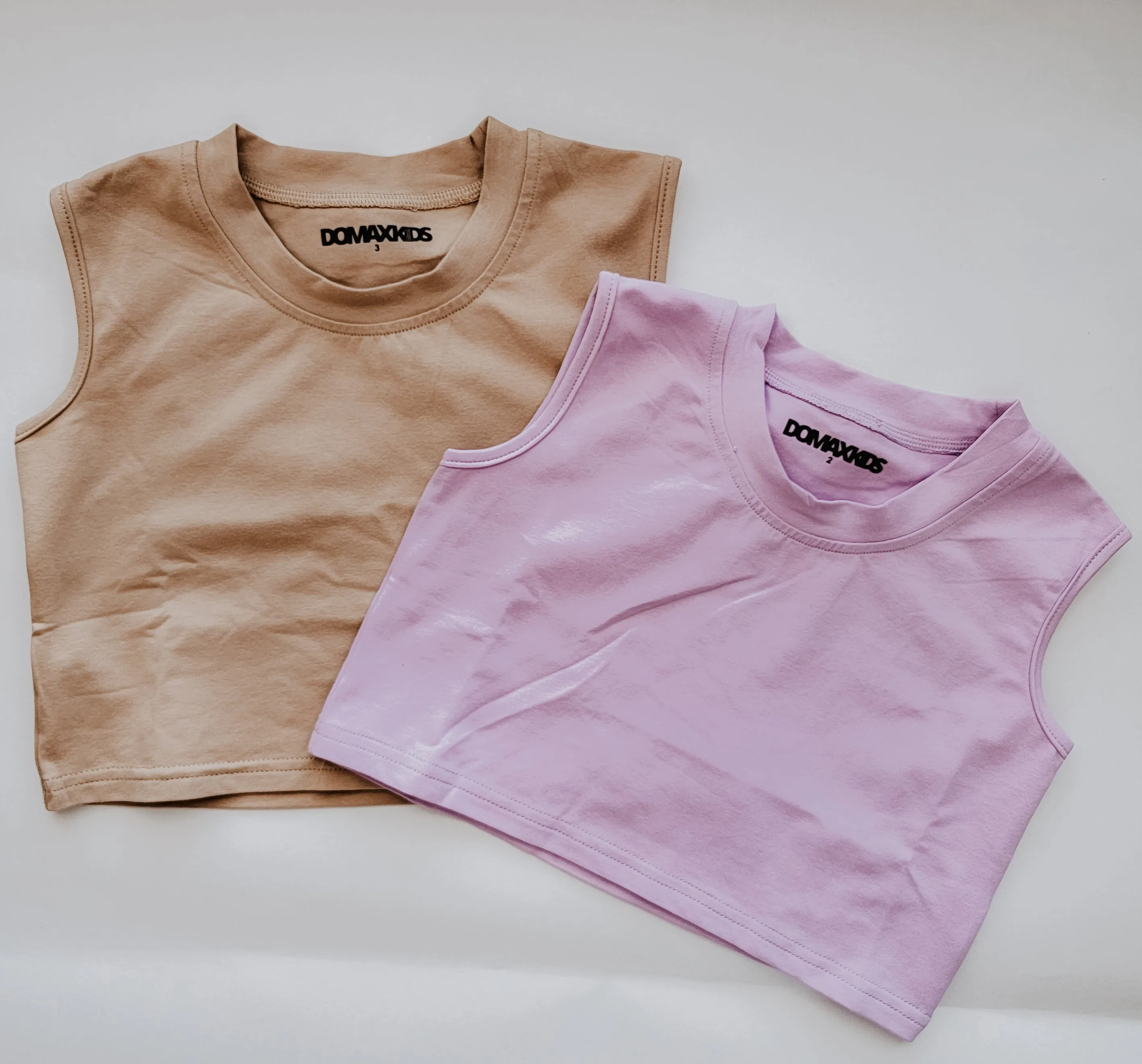 Girls Boxy Tank Tan
