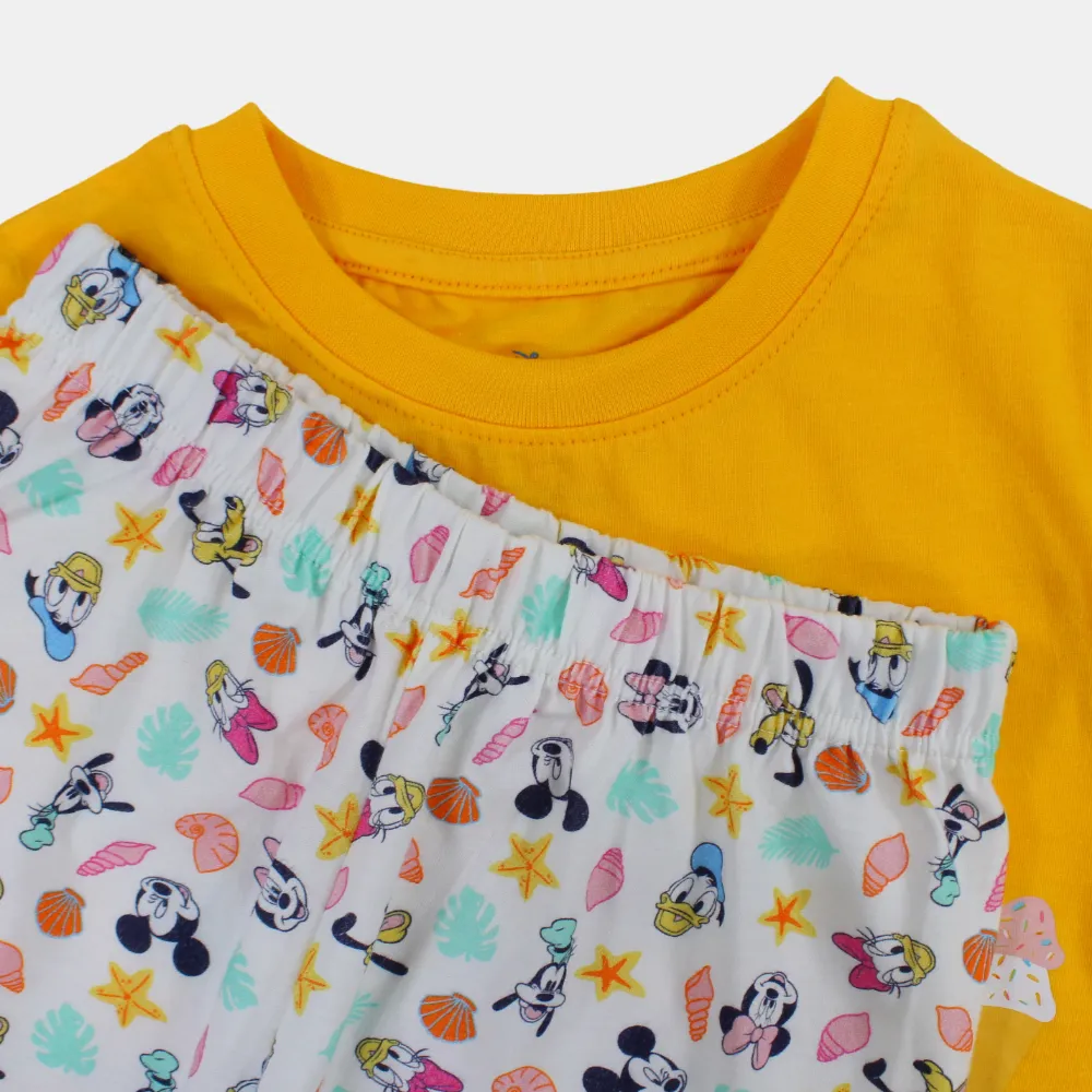 Girls Cotton Pajama Set – Minnie Mouse & Friends