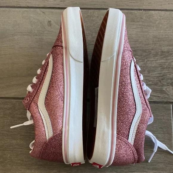 Girls Vans Party Glitter Old Skool - Pink/White