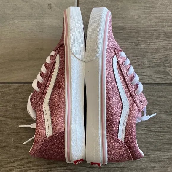 Girls Vans Party Glitter Old Skool - Pink/White
