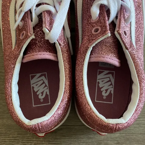 Girls Vans Party Glitter Old Skool - Pink/White