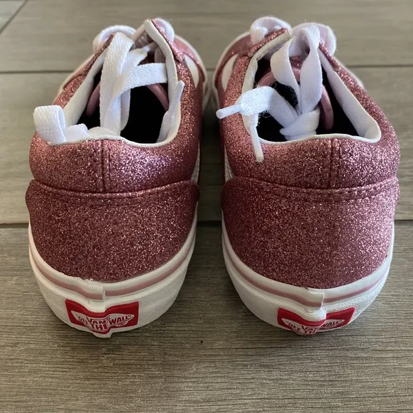 Girls Vans Party Glitter Old Skool - Pink/White