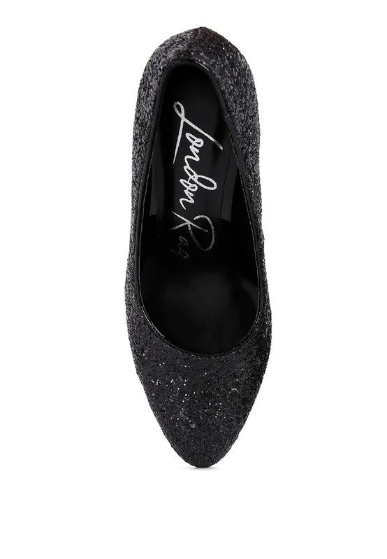 Glitter Conical Pumps