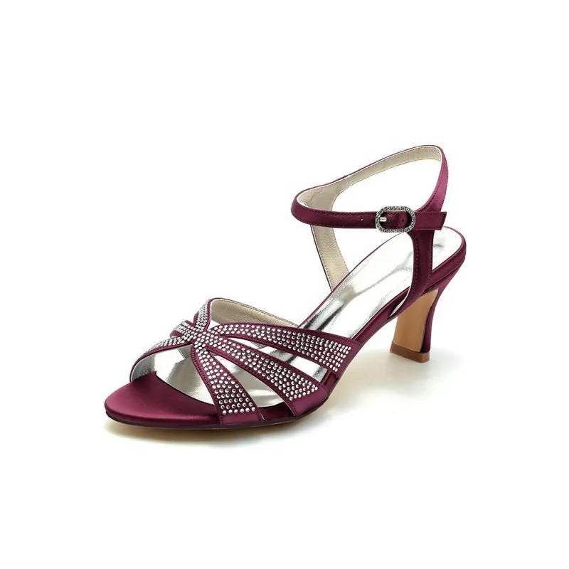 Glitter Crystal Wedding Sandals with Beaded
