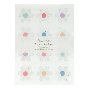 Glitter Daisy Stickers (x 8 sheets)