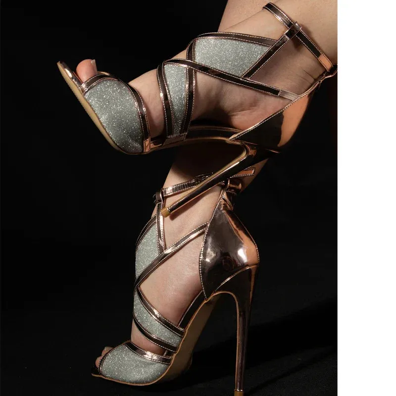 Glitter Gold Heels
