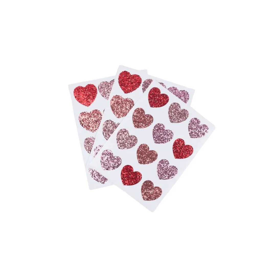 Glitter Heart Stickers