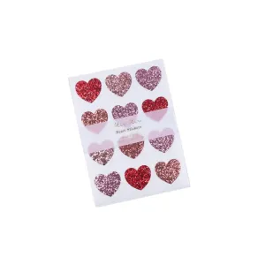Glitter Heart Stickers