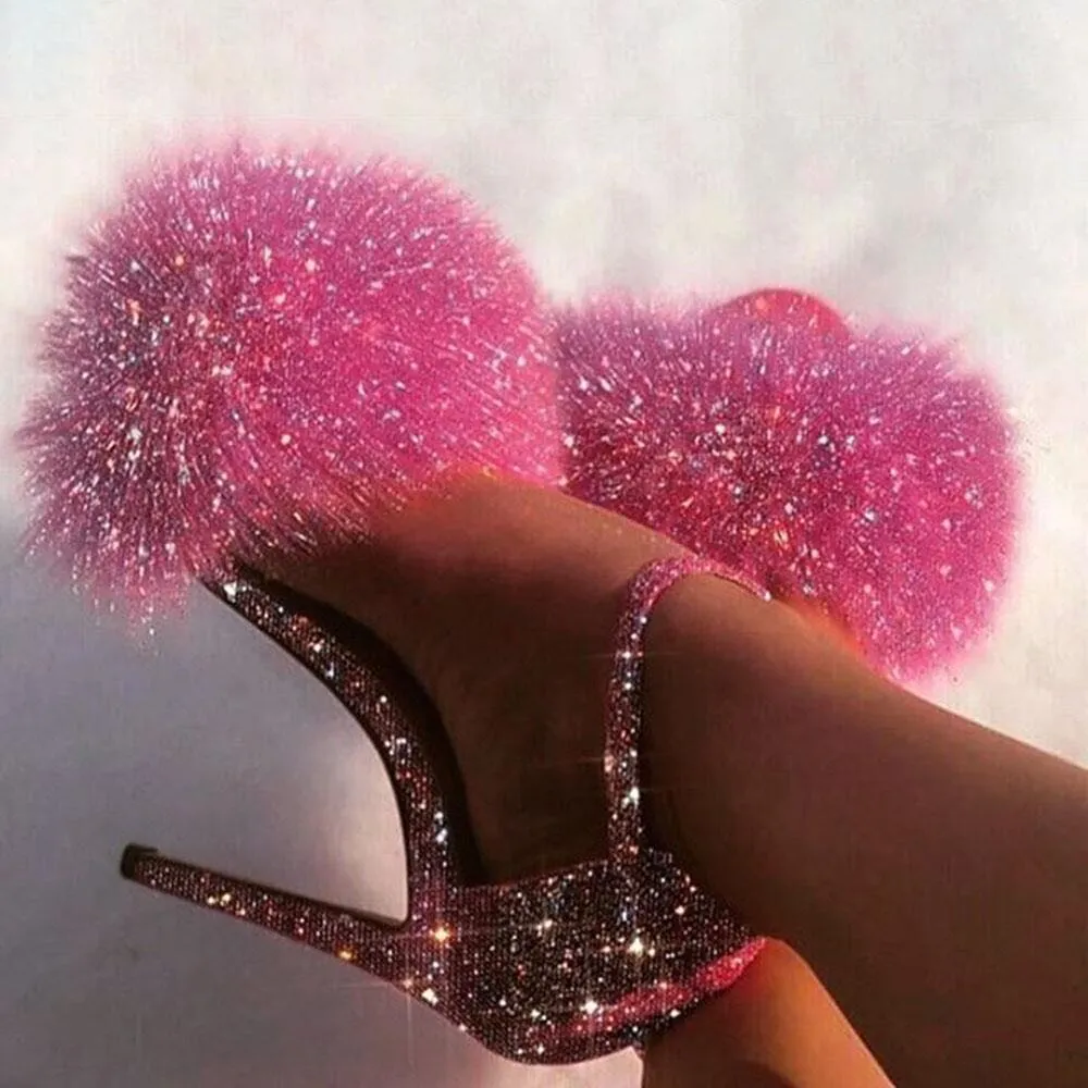 Glitter Heels Designers Women Sandal