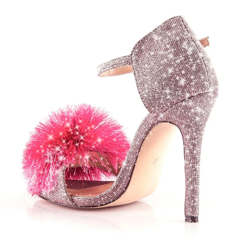 Glitter Heels Designers Women Sandal