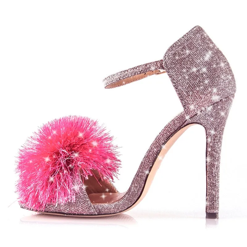 Glitter Heels Designers Women Sandal