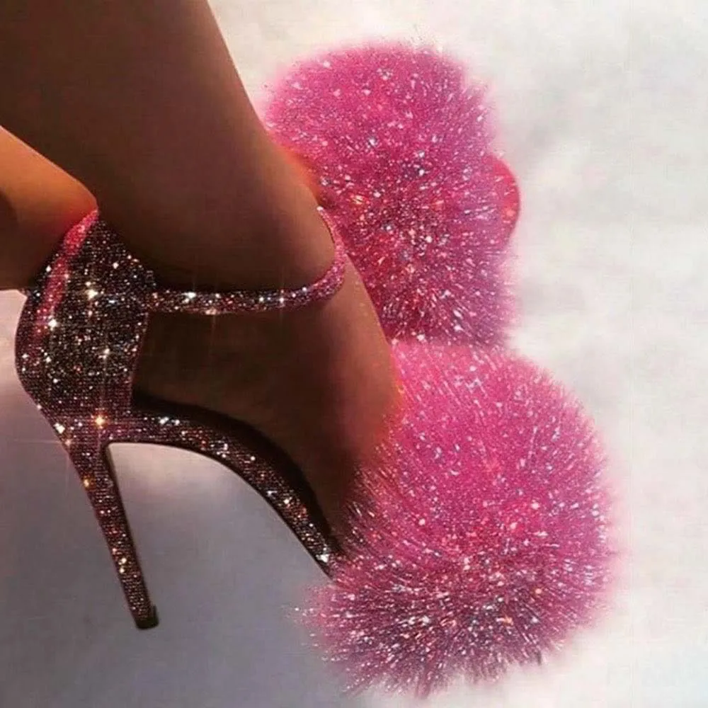 Glitter Heels Designers Women Sandal