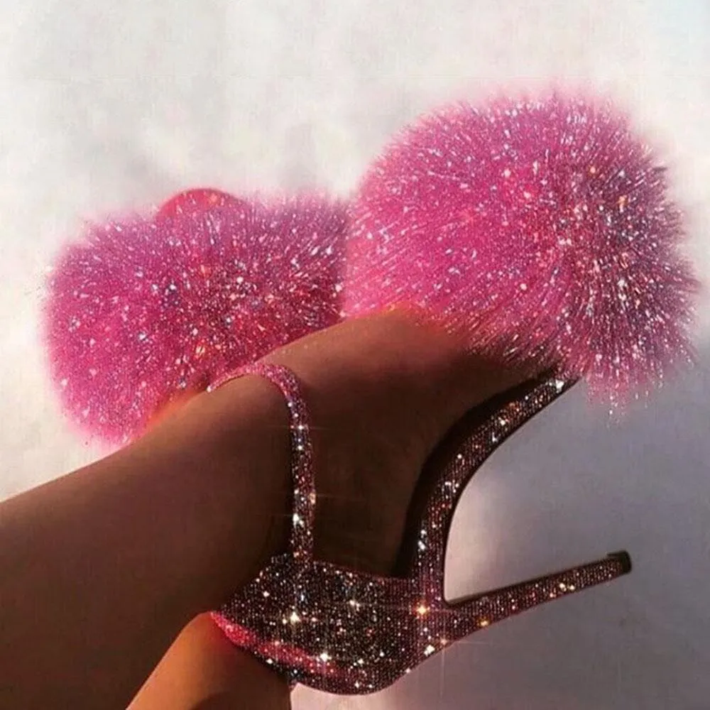 Glitter Heels Designers Women Sandal