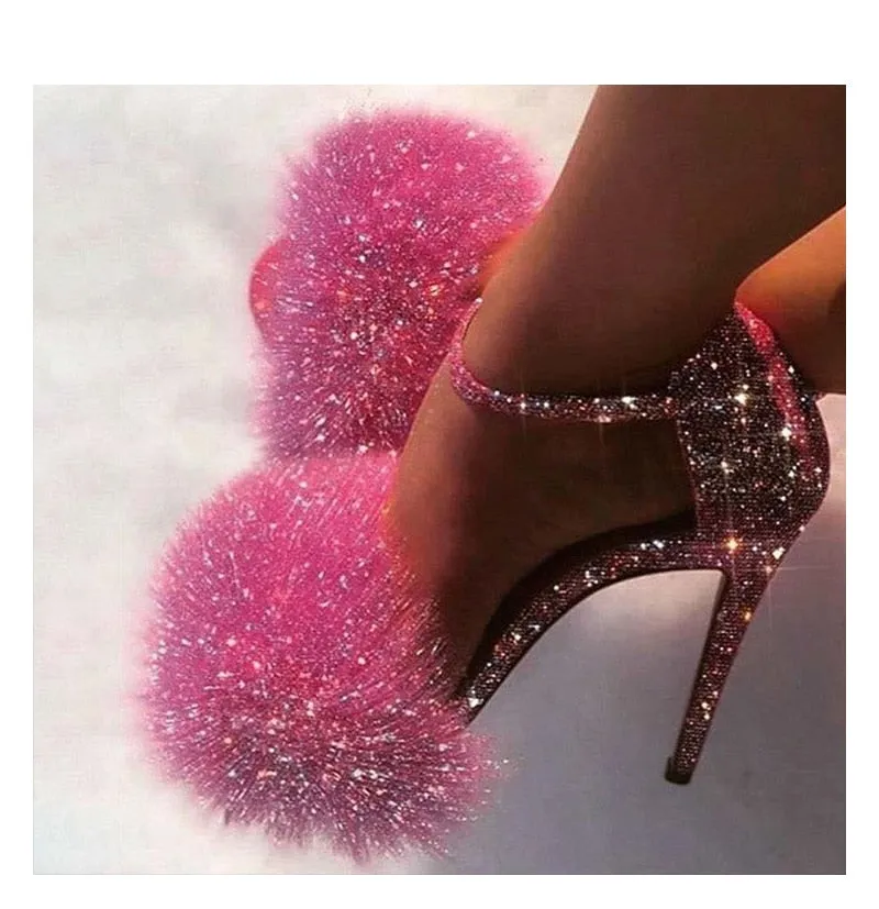 Glitter Heels Designers Women Sandal