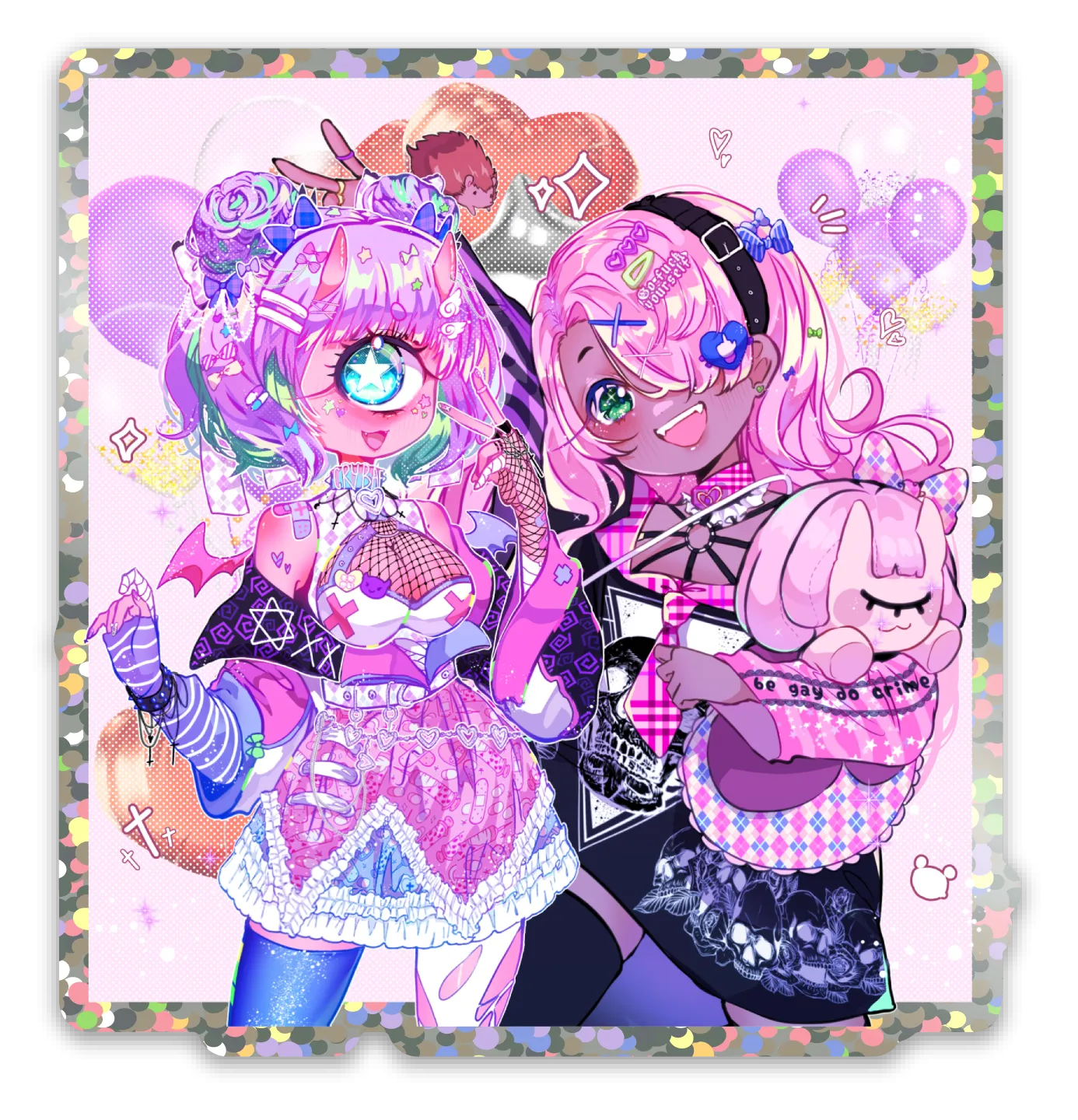 Glitter Party Sticker