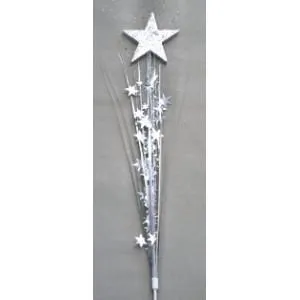 Glitter Top Silver Star Spray