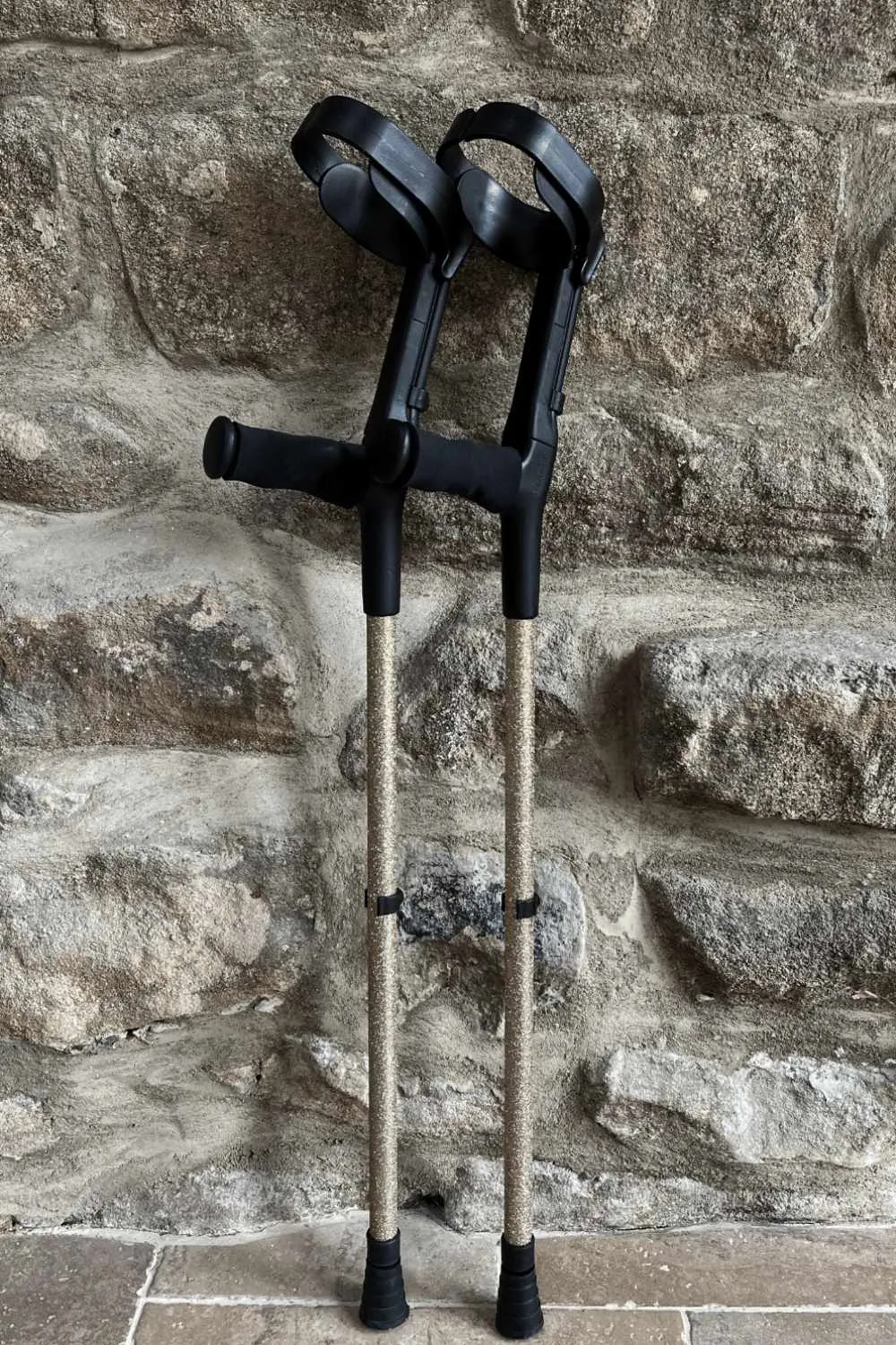 Gold Glitter Crutches