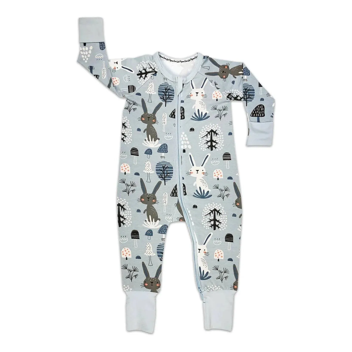 Good Luck Coverall Pajamas - Bunny Rabbits
