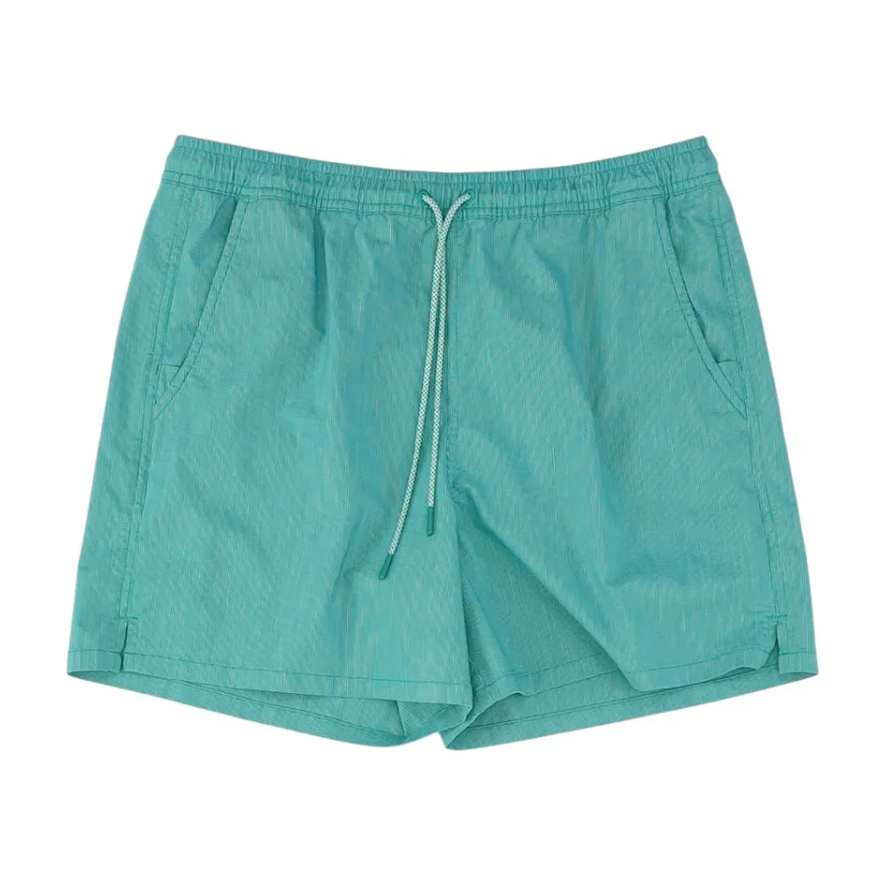 Green Striped Board Shorts