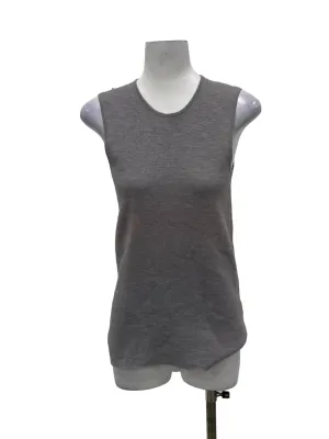 Grey Round Neck Sleeveless Top