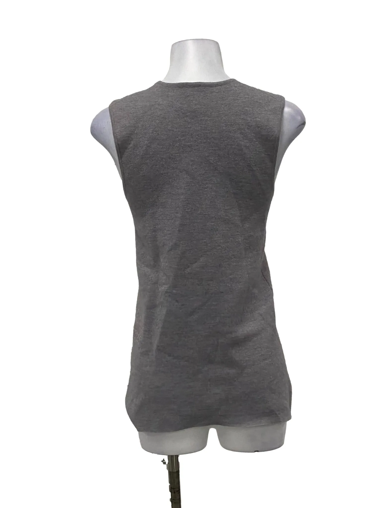 Grey Round Neck Sleeveless Top
