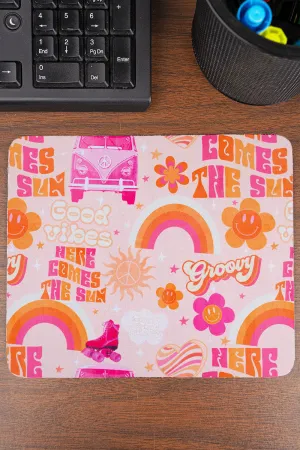 Groovy Summer Square Mousepad