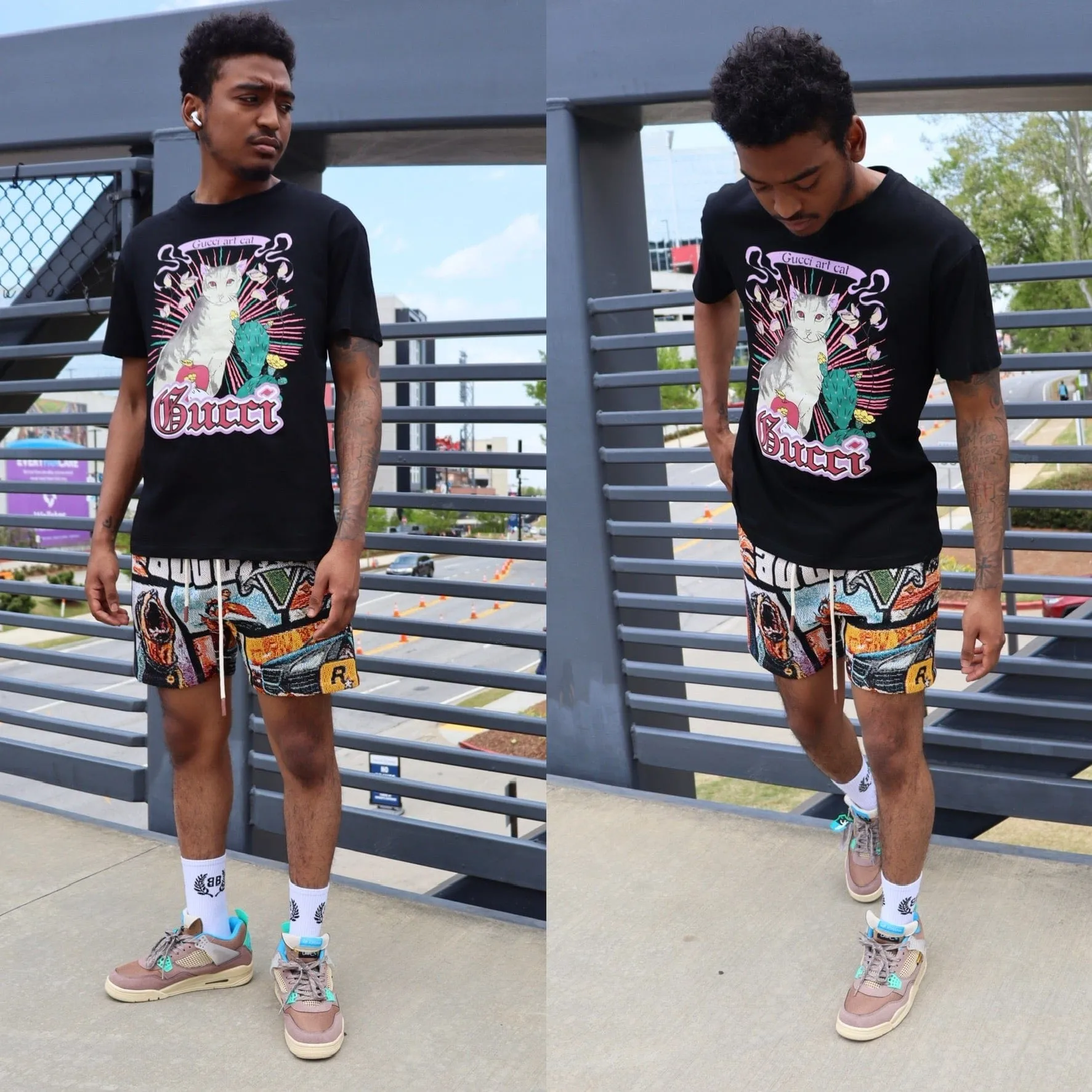 GTA HANDMADE TAPESTRY JACQUARD FABRIC SHORTS