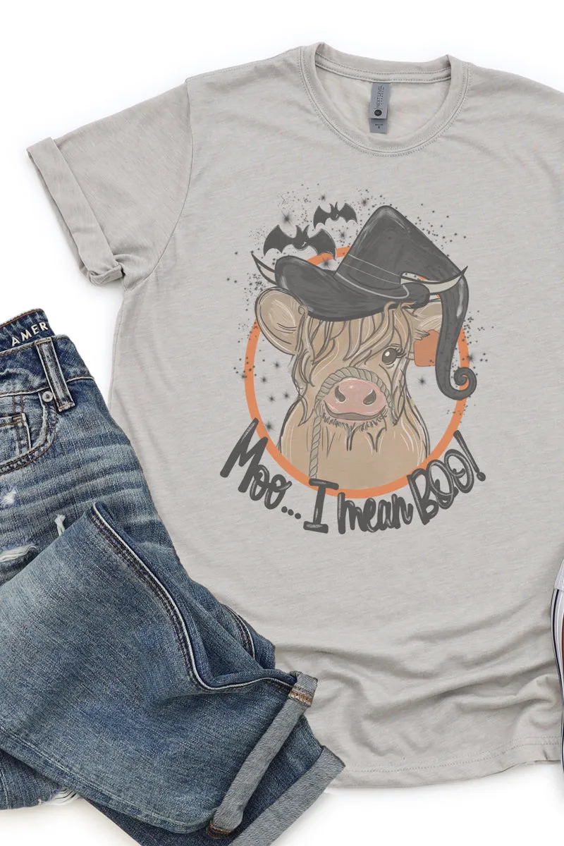 Halloween Boo Cow Poly/Cotton Tee