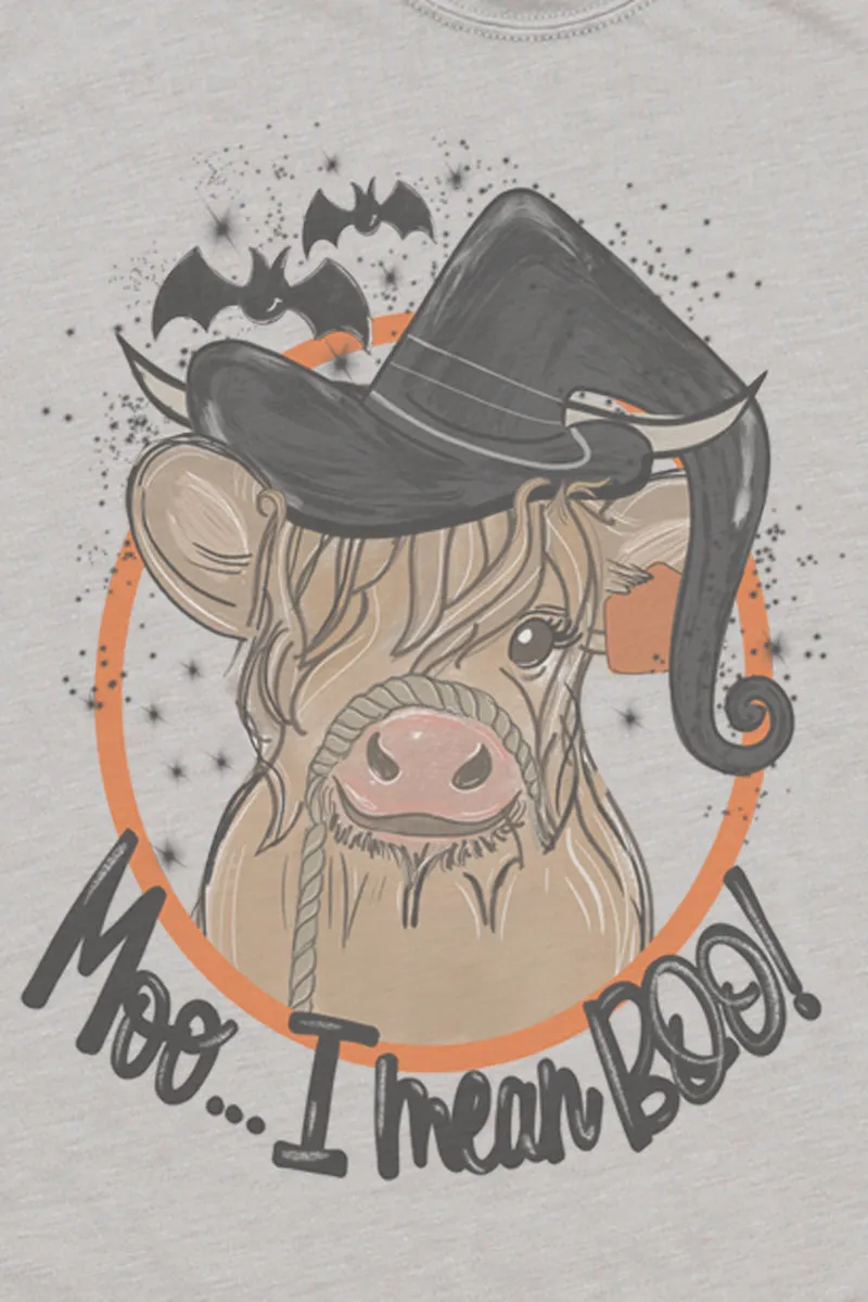 Halloween Boo Cow Poly/Cotton Tee