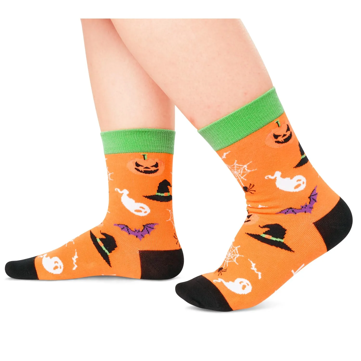 Halloween Socks Spooky Gifts For Boys Girls - Halloween Gifts for Kids 7-9 Years Old Witch Pumpkin Gifts