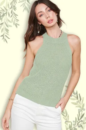 Halter Neck Sweater Top
