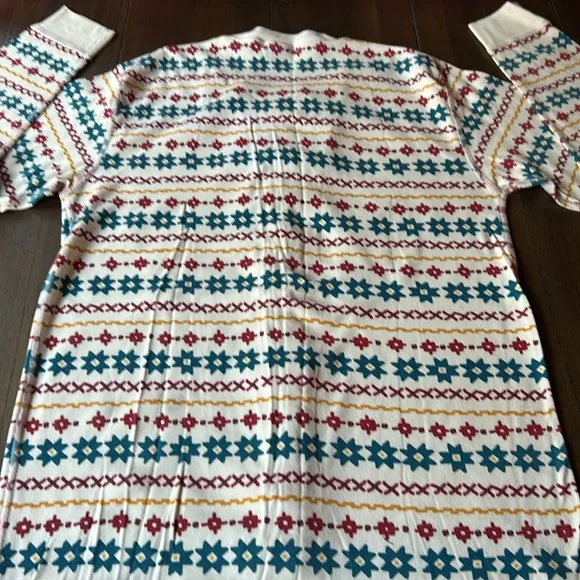 Hanna Andersson Fair Isle Print Organic Cotton Union Suit Pajamas