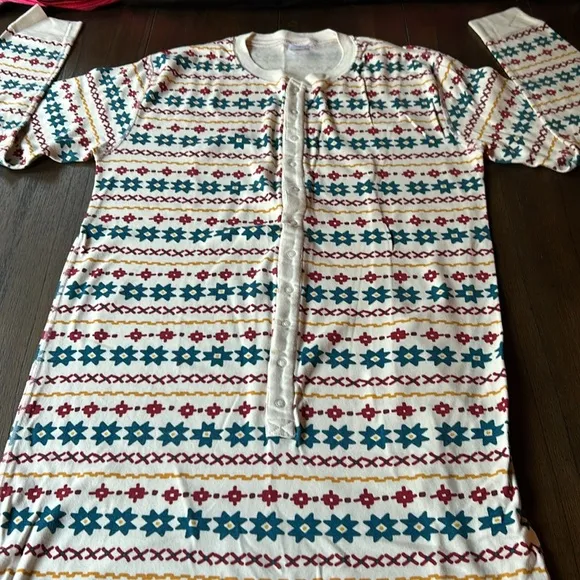 Hanna Andersson Fair Isle Print Organic Cotton Union Suit Pajamas