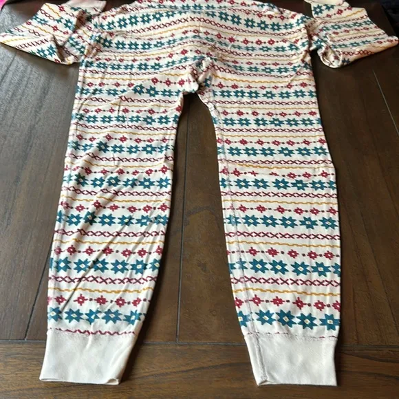 Hanna Andersson Fair Isle Print Organic Cotton Union Suit Pajamas