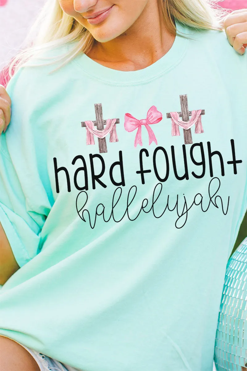 Hard Fought Hallelujah Comfort Colors Adult Ring-Spun Cotton Tee